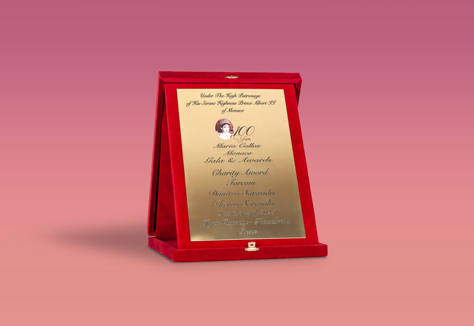 "Charity Award" for FARCOM Company, at the anniversary "Maria Callas Monaco Gala & Awards"