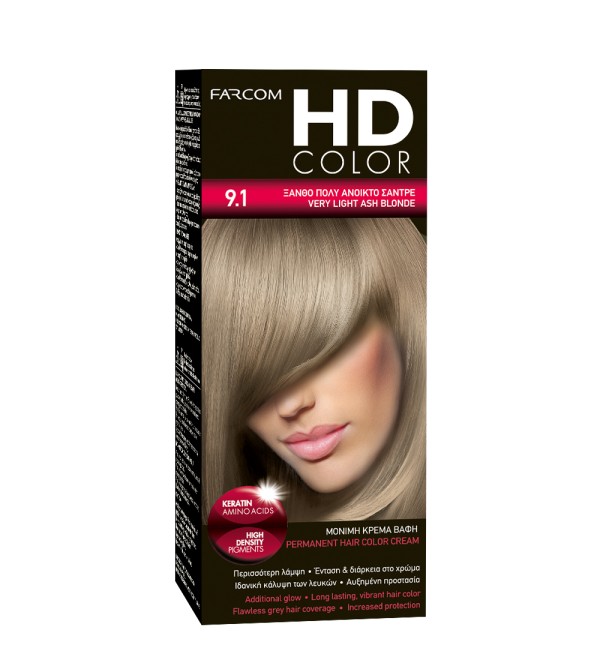HD COLOR HAIR SET 60ML-  9.1 VERY LIGHT ASH BLONDE