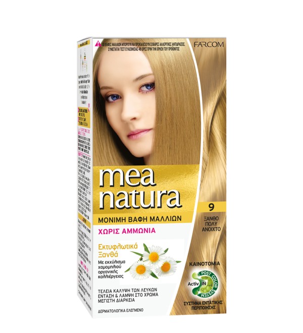 MEA NATURA SET HAIR COLOR 60ML 9- VERY LIGHE BLONDE